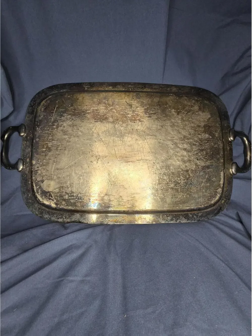 Oneida Silversmiths Georgian Scroll Silver Plated Serving Tray 18